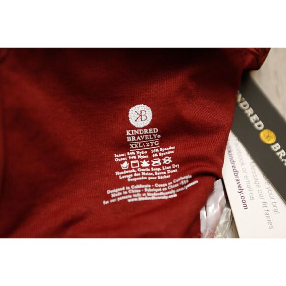 Kindred Bravely XXL 2X Nursing Bra Red Wireless Maternity Pumping NWT - Picture 4 of 6